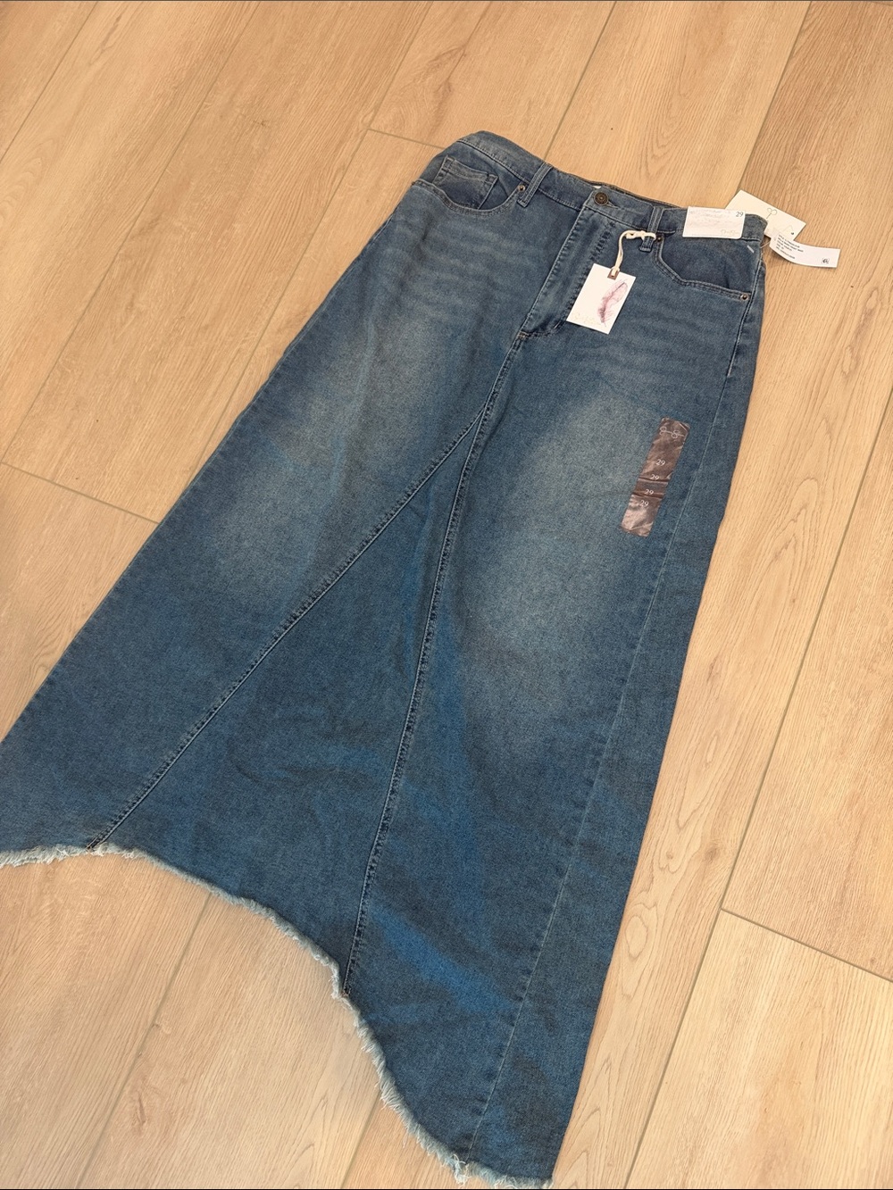 Jessica Simpson Blue A-Line Denim Maxi Skirt